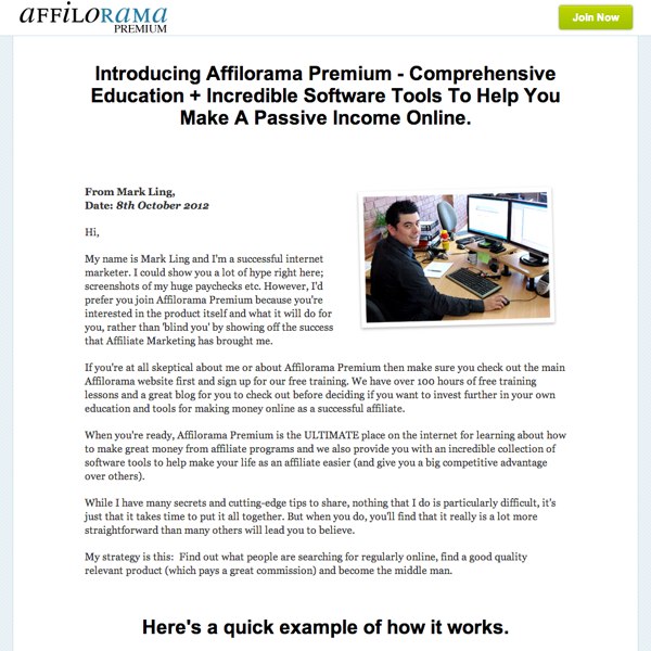 Affilorama Premium screenshot