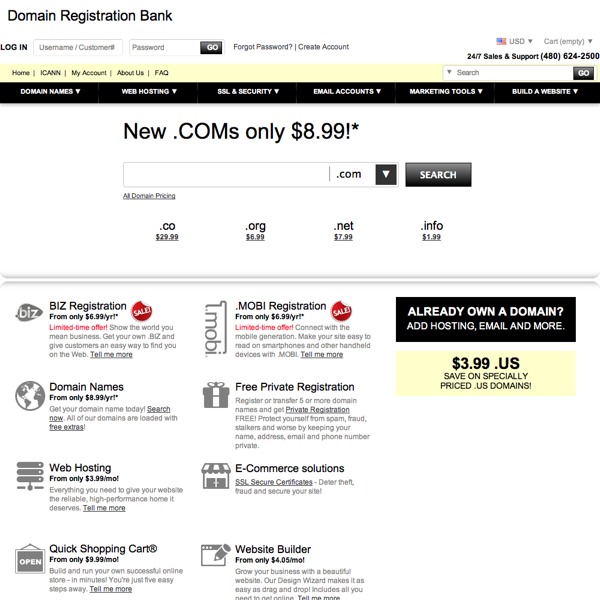 Domain Registration Bank Homepage