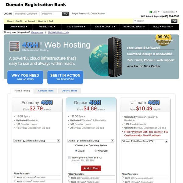 Domain Registration Bank Web Hosting
