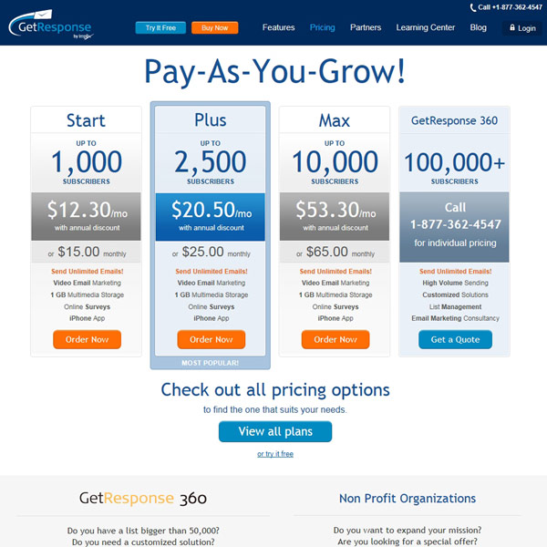 GetResponse Pricing GetResponse Pricing