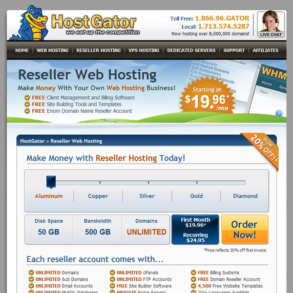 HostGator Reseller Hosting