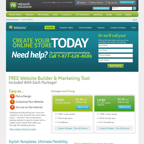 Network Solutions Website Builder