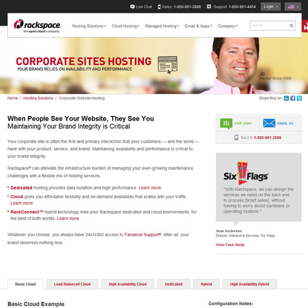 Rackspace Corporate Websites