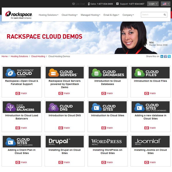 Rackspace Free Cloud Hosting Demos