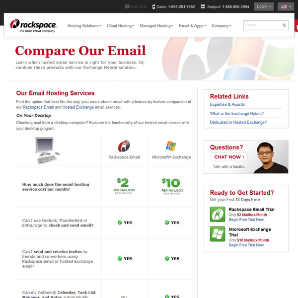 Rackspace Email Hosting