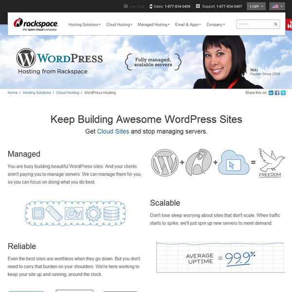 Rackspace WordPress Sites