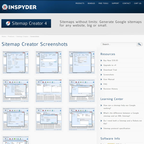 Sitemap Creator Screenshot