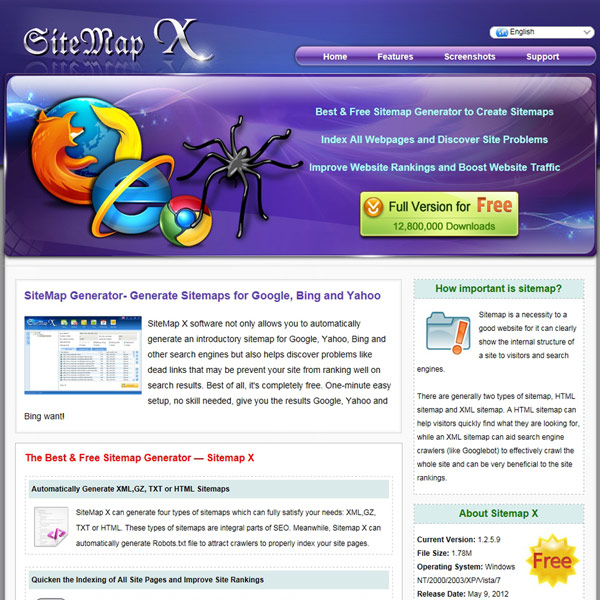 SiteMap X Homepage