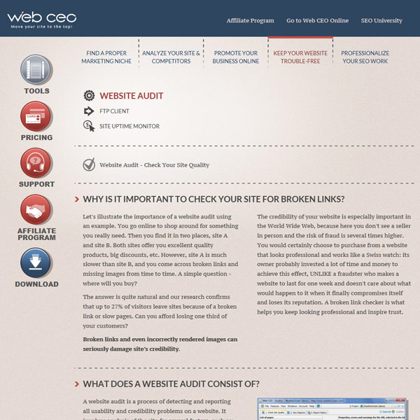 Web CEO Site Auditor