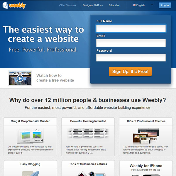 Weebly Homepage